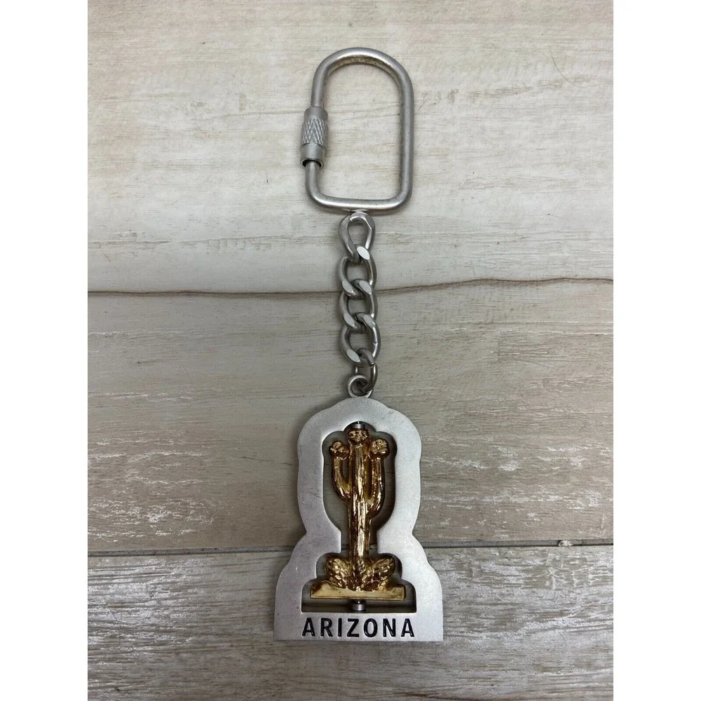 Vintage Arizona Spinner Keychain Travel Souvenir